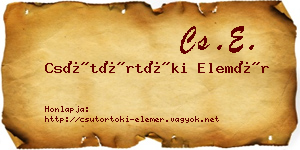 Csütörtöki Elemér névjegykártya